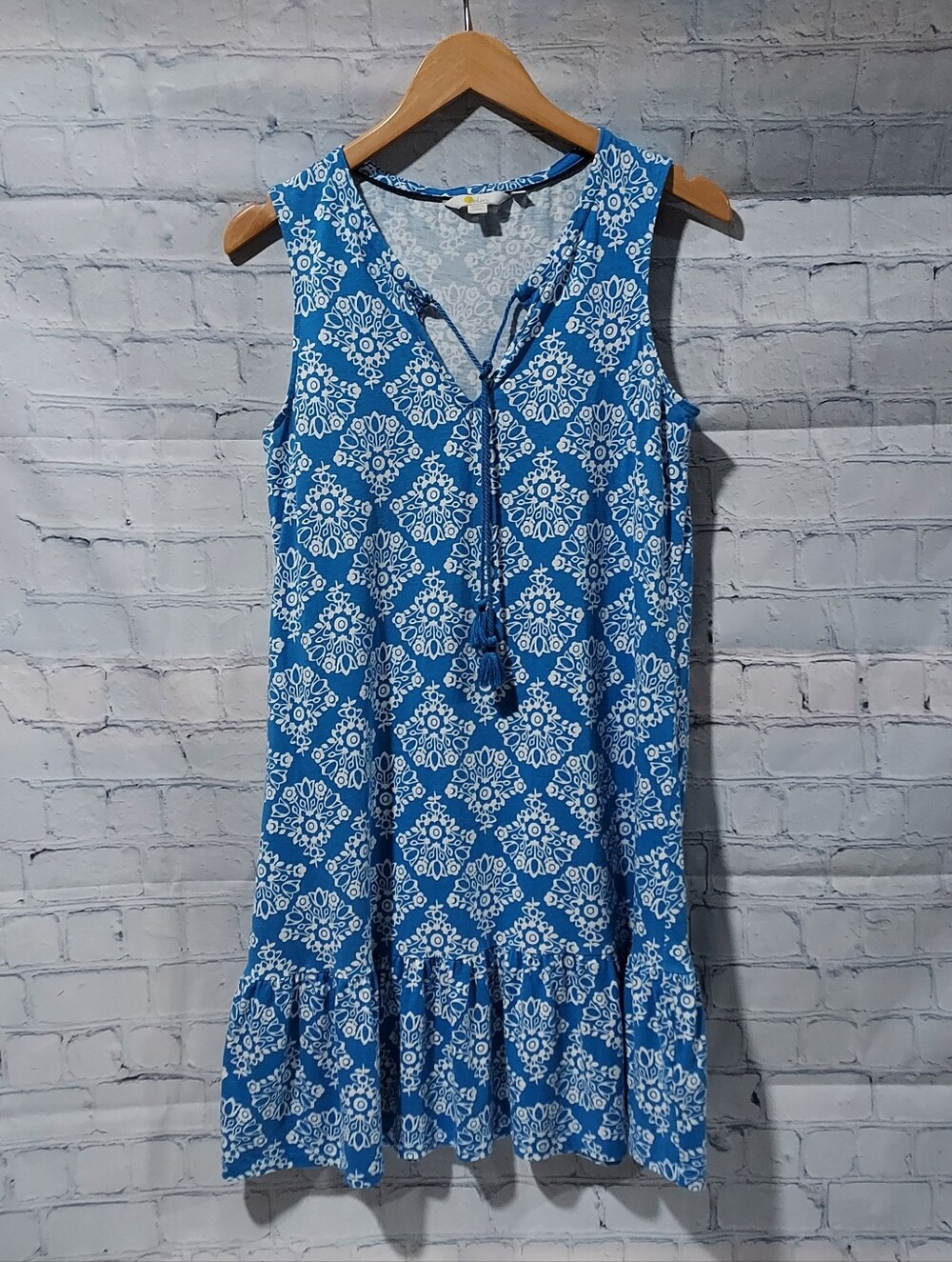Boden Arabella Dress 8R Floral Sleeveless Mini Pullover Modal Blend Wash Wear
